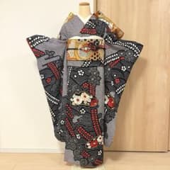 振袖セット 絞り 刺繍 黒 sMH2412073 - メルカリ