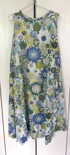 リバティ花柄ノースリーブワンピース Lサイズのサムネイル