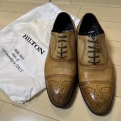 HILTON ブラウン ドレスシューズ イタリア製 - メルカリ