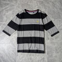 archive three-quarter sleeve striped y2k
