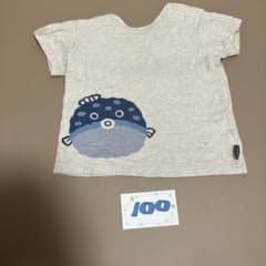 フグイラスト Tシャツ 100cm グレーのサムネイル
