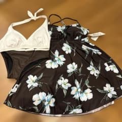 花柄ワンピース水着 ホルターネックビキニセット　Mサイズのサムネイル