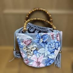 フェイラー バンブーハンドル バッグ 花柄 - メルカリ