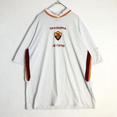 【レア】DIADORA ASローマ 長袖シャツ XL キヴ　サッカーユニフォーム レア】DIADORA ASローマ 長袖シャツ XL キヴ サッカー