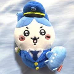【新品未使用】ちいかわハチワレANAコラボぬいぐるみマスコット　飛行機パイロットのサムネイル
