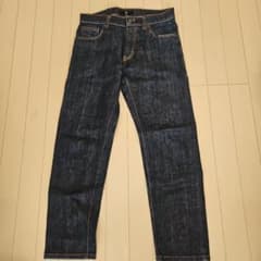 美品　ユニクロ　メンズ　ダークブルー ストレートデニム
