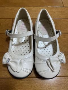 フォーマル靴　19㎝　白のサムネイル