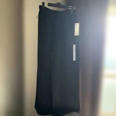 GU ブラック ワイドパンツ ウエストゴム　サイズL