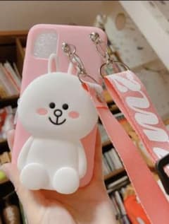 在庫処分価格❗️iphone 11pro LINE柄ポケット付きiphoneケースのサムネイル