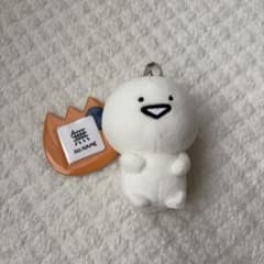 문구와 함께 봉제인형 마스코트 배꼽 배지