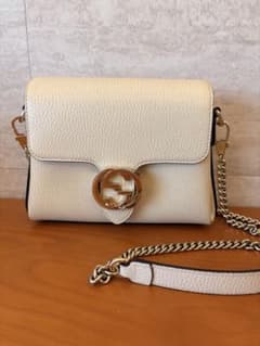 【もこ】GUCCI アイボリー GG インターロッキング ショルダーバック GUCCI - 【もこ様専用】GUCCI アイボリー GG インターロッキング