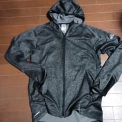 ダークグレー フード付き ジャージジャケットのサムネイル