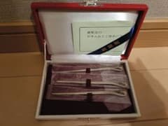 純銀製】鶴 菓子楊枝 フルーツピック 3本セット - メルカリ