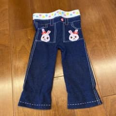 ミキハウス　デニム　パンツ　うさぎ　フレアのサムネイル