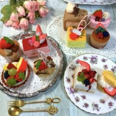 フェルトケーキ♡フェイクスイーツ☆フエルト♡ハンドメイド☆手作り