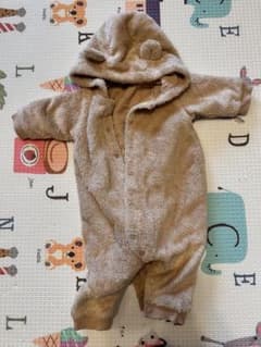 UNIQLO ベビー フリース カバーオール くま耳 70のサムネイル