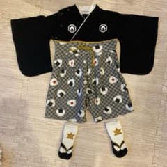 おにぎり　袴　ロンパース　80 靴下つきのサムネイル