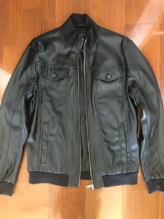 レザージャケット ZARAメンズ  ブラックのサムネイル