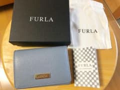 FURLA クラシック三つ折り財布 ブルーのサムネイル