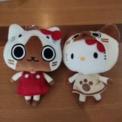 초멜 기간 세일 몬스터 헌터 × 헬로 키티 봉제인형 2장 세트