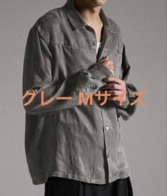 GRANCY グランシー ヴィンテージフェードオープンカラーシャツ グレー