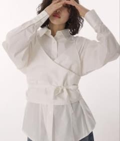 【set item】shirt & bustier / シャツビスチェセット　白のサムネイル