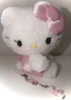 ハローキティ50周年アニバーサリーぬいぐるみ まつげ&足長キティ