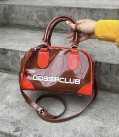 GOSSIPCLUB ハンドバッグ ブラウン×オレンジのサムネイル