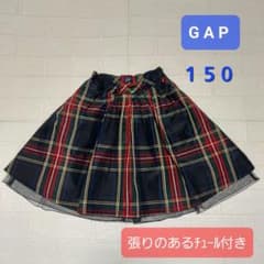 ☆GAP☆ギャップキッズスカート(チュール付き) マドラスチェック柄 150のサムネイル