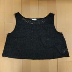 【中古】GU ブラックレーストップス Mのサムネイル
