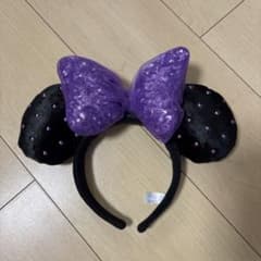 東京ディズニーシー　カチューシャ ハロウィン限定　紫パープルのサムネイル