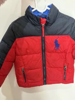 Polo Ralph Lauren ダウンコート 2T 赤黒のサムネイル