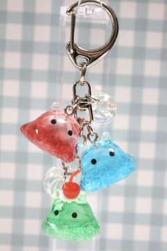 【とうふさん様⭐︎オーダーページ】めんだこ三連キーホルダー 新作⭐︎めんだこ/メンダコ三連キーホルダー【炭酸デザインB・ノーマル