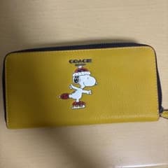 COACH スヌーピー 長財布 イエローのサムネイル
