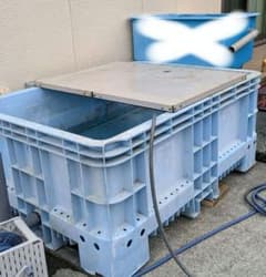 引取限定 大型コンテナ水槽 濾過槽セット 引取限定 大型コンテナ水槽 濾過槽セット - メルカリ