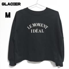 GLACIER グレイシア M ロゴトレーナー 黒 カジュアル 春コーデ 秋春のサムネイル