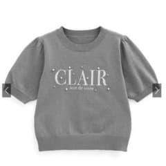 パールロゴ刺繍ニットトップス[fu160]のサムネイル