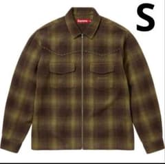 Studded Shadow Plaid Zip Up Shirt - メルカリ