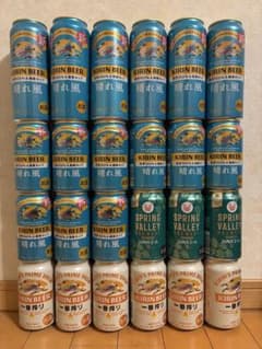 350ml×18本と500ml×6本】 晴れ風、スプリングバレー、一番搾り - メルカリ