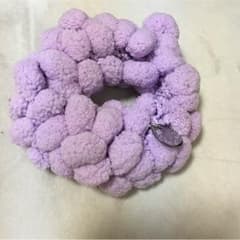 AAA もこもこ シュシュ 紫、橙のサムネイル
