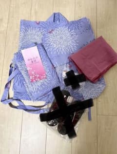 試着のみ 浴衣 140 セパレート2点セットのサムネイル