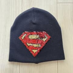 H&M スーパーマン ネイビーニット帽　キッズ110