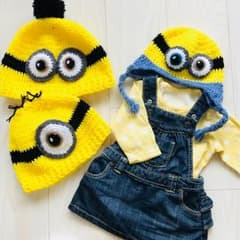 ミニオン ニット帽 親子セットのサムネイル