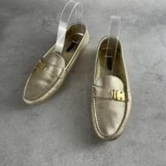 豪華✨ ルイヴィトン ドライビングシューズ ローファー 金具 ゴールド