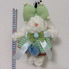 ガルルうさぎ ラッピ ぬいぐるみ マスコット 大きめバックチャーム　グリーンのサムネイル