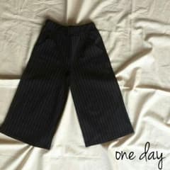 ストライプワイド　パンツ　子供服　パンツ　120cmのサムネイル