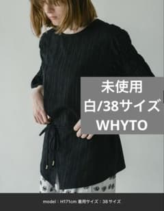 未使用 「WHYTO. / ホワイト」スリットレイヤードブラウス 白38 - メルカリ