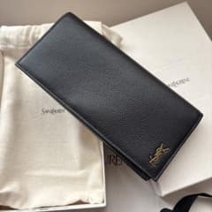 新品未使用❣️SAINT LAURENT ブラックレザー 長財布 - メルカリ