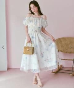 花柄 オフショル ワンピース 白 ウィルセレクション - メルカリ