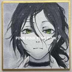 才*紀様 チェンソーマン　レゼ　手描きイラスト　大色紙　ファンアート キ*ン様 豆色紙 チェンソーマン レゼ 手描きイラスト ファンアート